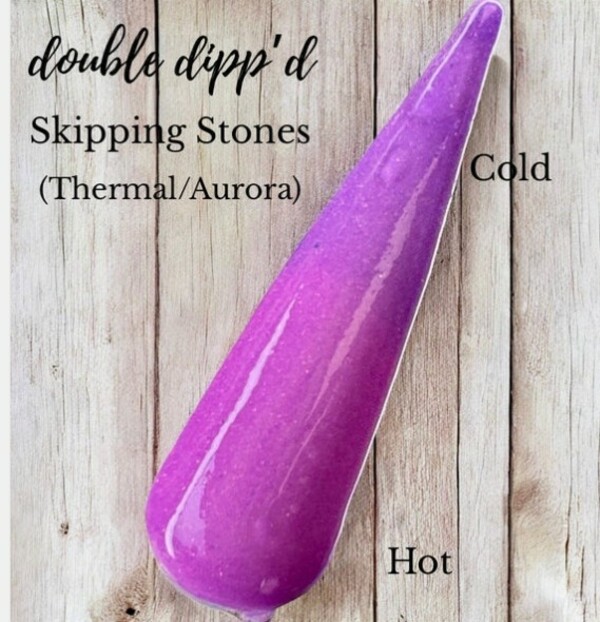 Nail polish swatch / manicure of shade Double Dipp'd Skipping Stones