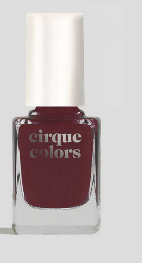 Nail polish swatch / manicure of shade Cirque Colors Mahogany Jelly