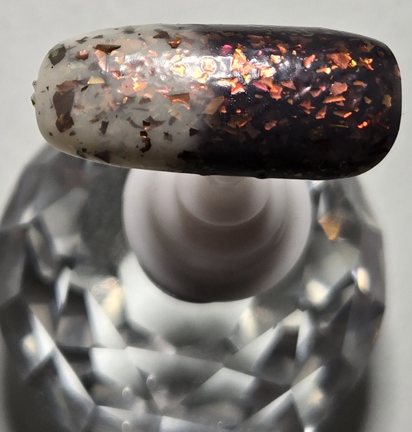Nail polish swatch / manicure of shade Chamaeleon Nails The Bat