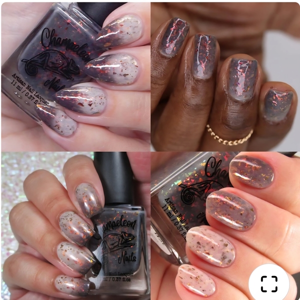 Nail polish swatch / manicure of shade Chamaeleon Nails The Bat