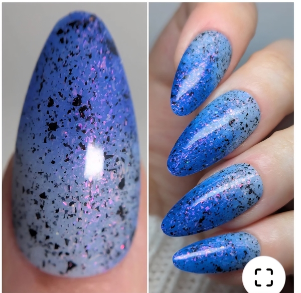Nail polish swatch / manicure of shade Sassy Sauce Polish Confetti Cannon