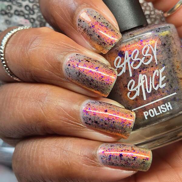 Nail polish swatch / manicure of shade Sassy Sauce A Pain in the Asteroid 2.0