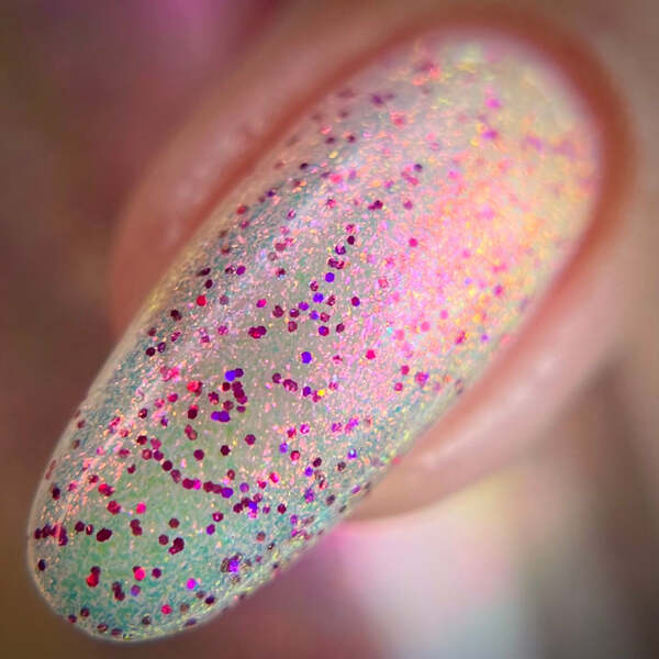 Nail polish swatch / manicure of shade Sassy Sauce Razzie Lemon Cosmo