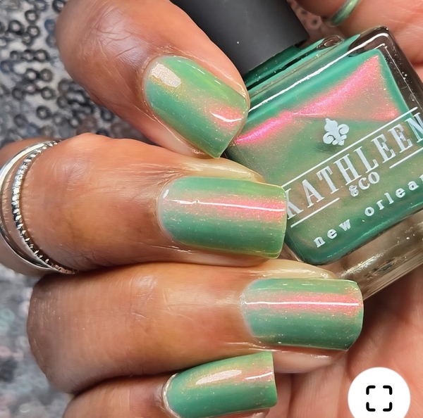 Nail polish swatch / manicure of shade Kathleen and Co What The Hel-iconia