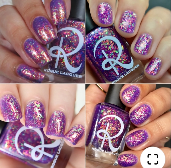 Nail polish swatch / manicure of shade Rogue Lacquer Let it Glow