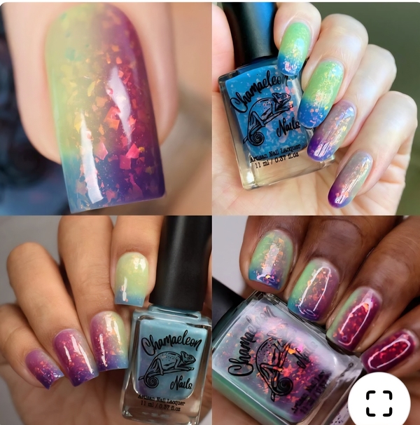 Nail polish swatch / manicure of shade Chamaeleon Nails Whispers of Camargue