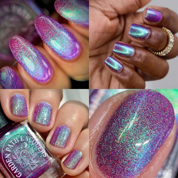 Nail polish swatch / manicure of shade Garden Path Lacquers Told the Northern Lights to Keep Shining