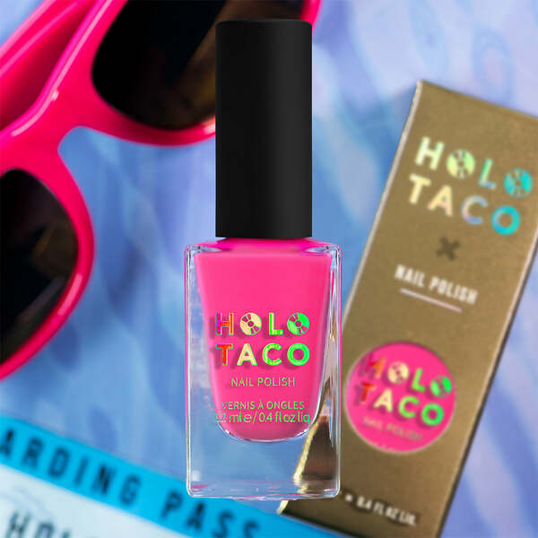 Nail polish swatch / manicure of shade Holo Taco Icon on Board