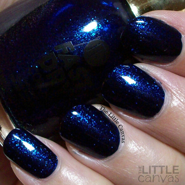 Nail polish swatch / manicure of shade FingerPaints Fathom Blue