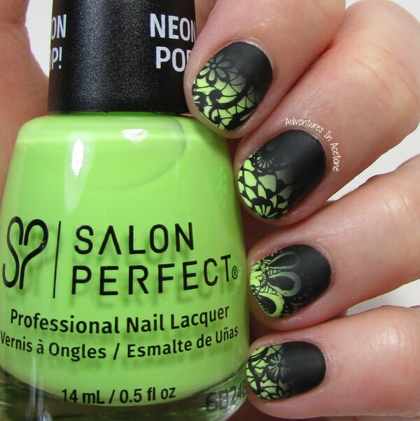 Nail polish swatch / manicure of shade Salon Perfect Honeydew, Honey Don't