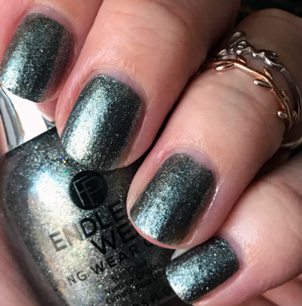 Nail polish swatch / manicure of shade FingerPaints Endless Wear Great Graphite!