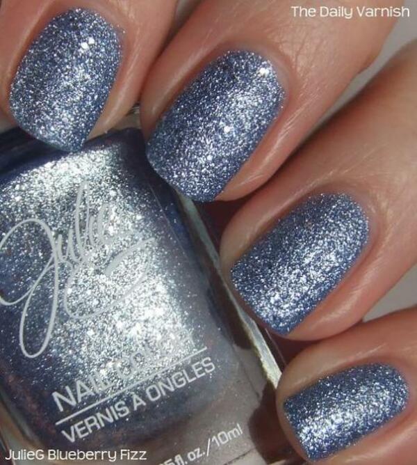 Nail polish swatch / manicure of shade JulieG Blueberry Fizz