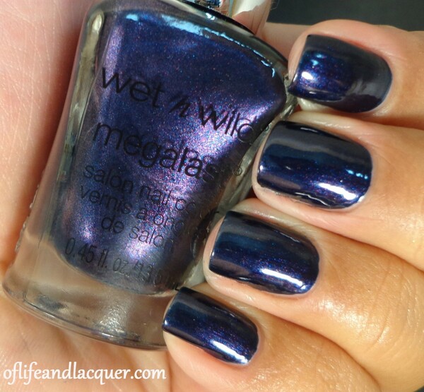 Nail polish swatch / manicure of shade wet n wild Poison Apple