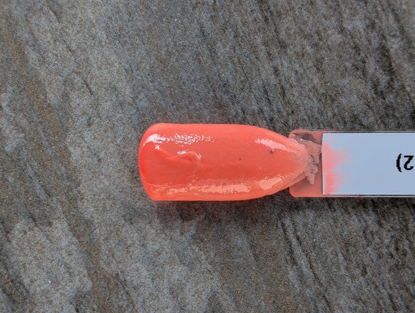 Nail polish swatch / manicure of shade Revel Catamaran Coral