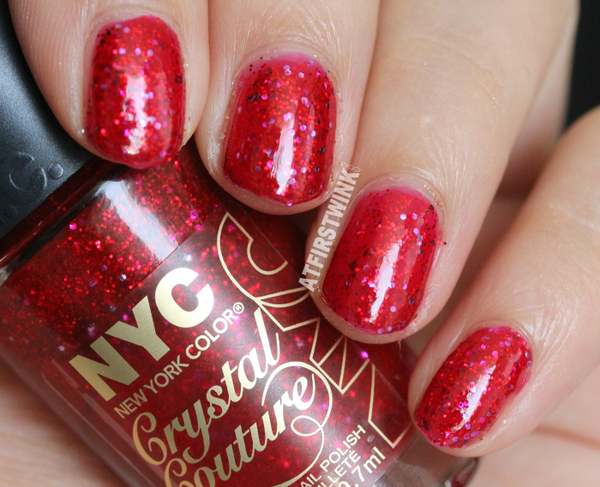 Nail polish swatch / manicure of shade NYC Ruby Queen