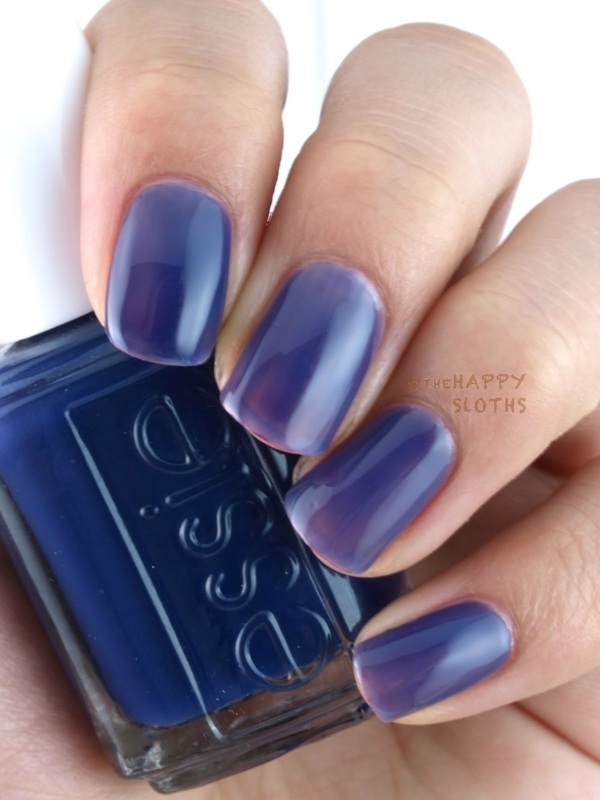 Nail polish swatch / manicure of shade essie Pen and Inky