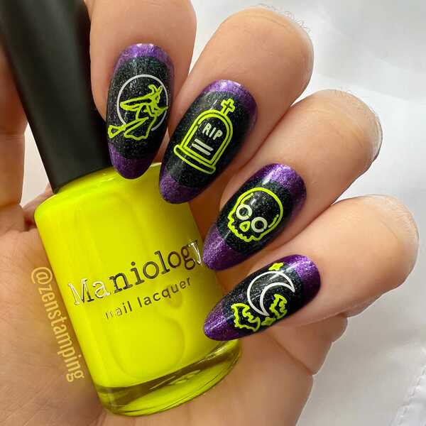 Nail polish swatch / manicure of shade Maniology High Voltage