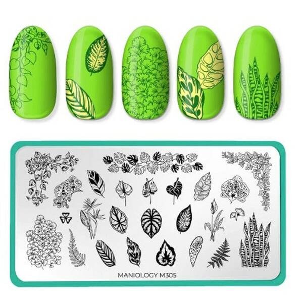 Nail polish swatch / manicure of shade Maniology Plant Lover (M305)