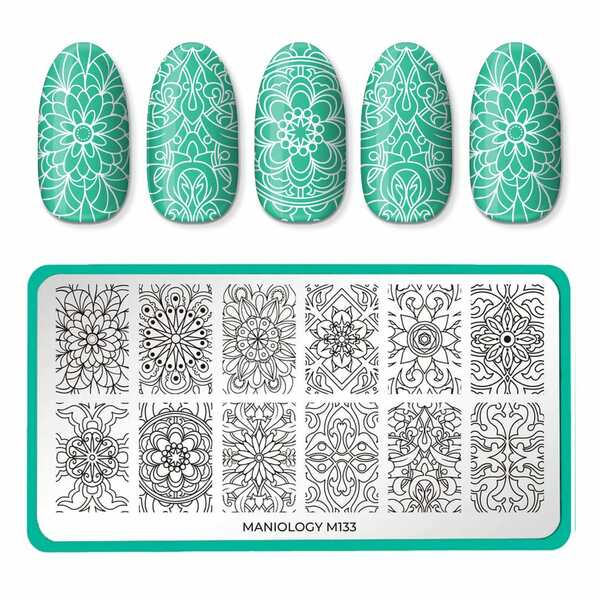 Nail polish swatch / manicure of shade Maniology Mystic Woods: Earthly Medallions-Nature's Kaleidescope (m133)