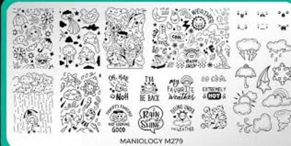 Nail polish swatch / manicure of shade Maniology Kawaii Weather (M279)