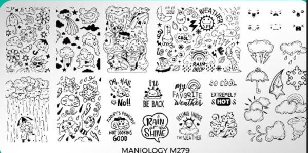 Nail polish swatch / manicure of shade Maniology Kawaii Weather (M279)