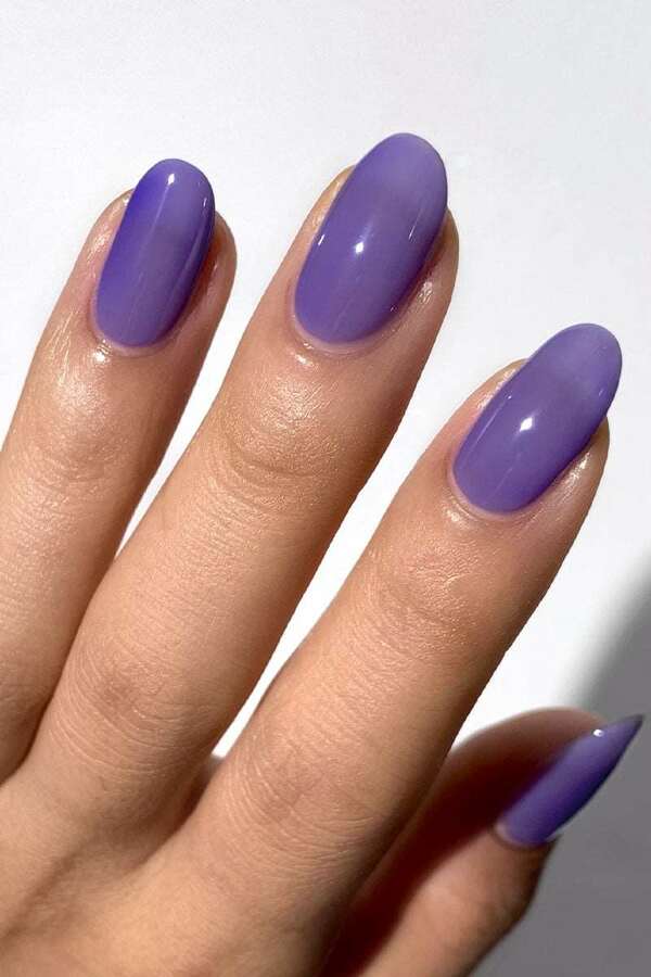 Nail polish swatch / manicure of shade Cirque Colors Blurple Jelly