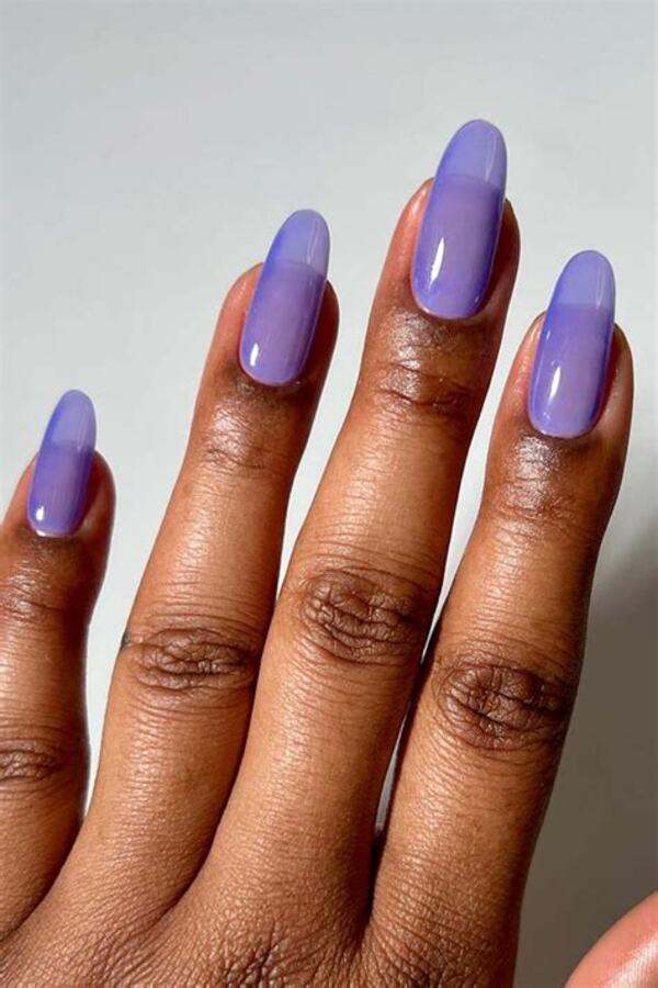 Nail polish swatch / manicure of shade Cirque Colors Blurple Jelly