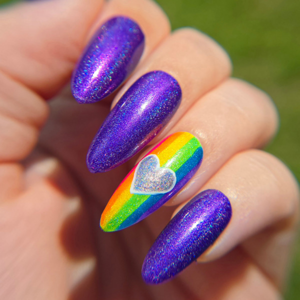 Nail polish swatch / manicure of shade Tyler's Trinkets Majestic AF
