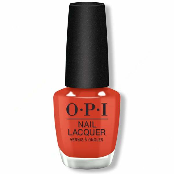 Nail polish swatch / manicure of shade OPI Totally red-ical