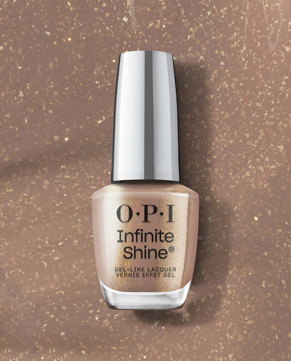 Nail polish swatch / manicure of shade OPI Infinite Shine Track suited cutie