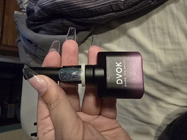 Nail polish swatch / manicure of shade Dvok Dm34