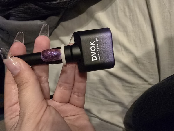 Nail polish swatch / manicure of shade Dvok Dm37