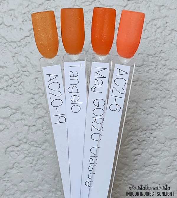 Nail polish swatch / manicure of shade Revel Tangelo