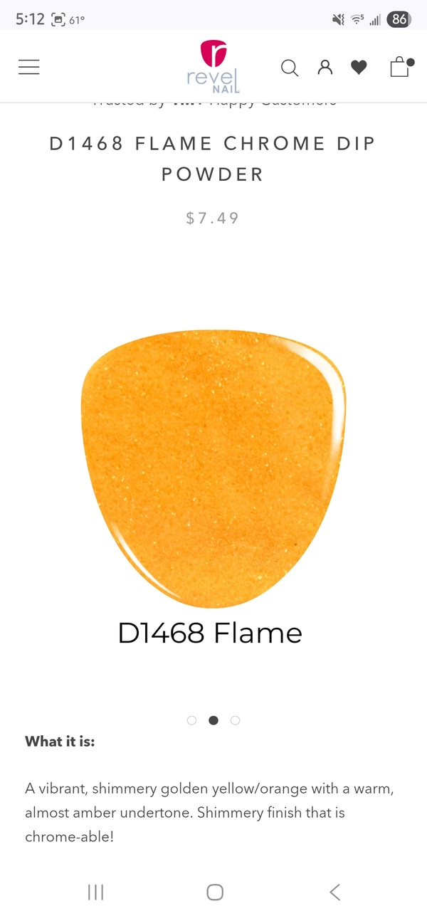Nail polish swatch / manicure of shade Revel Flame