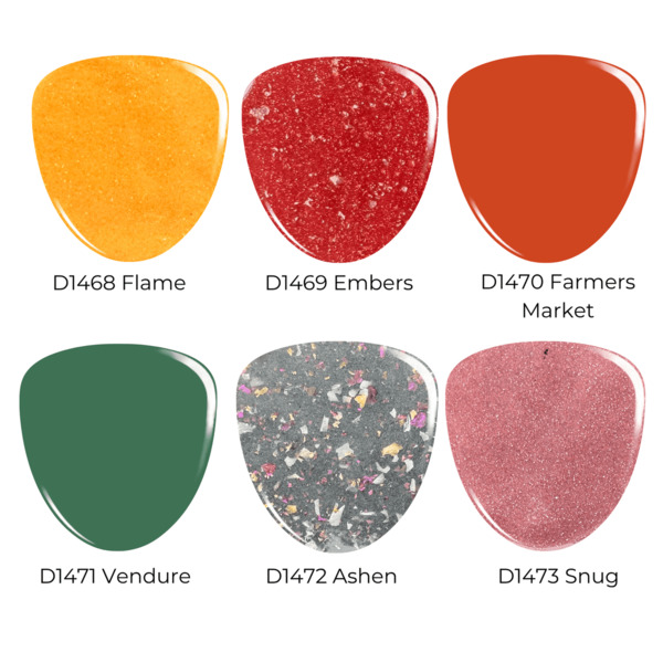 Nail polish swatch / manicure of shade Revel Flame