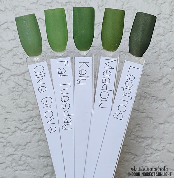 Nail polish swatch / manicure of shade Revel Meadow