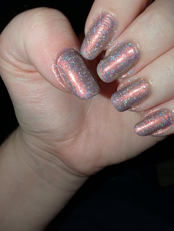 Nail polish swatch / manicure of shade Femme Fatale Sugar Cubes