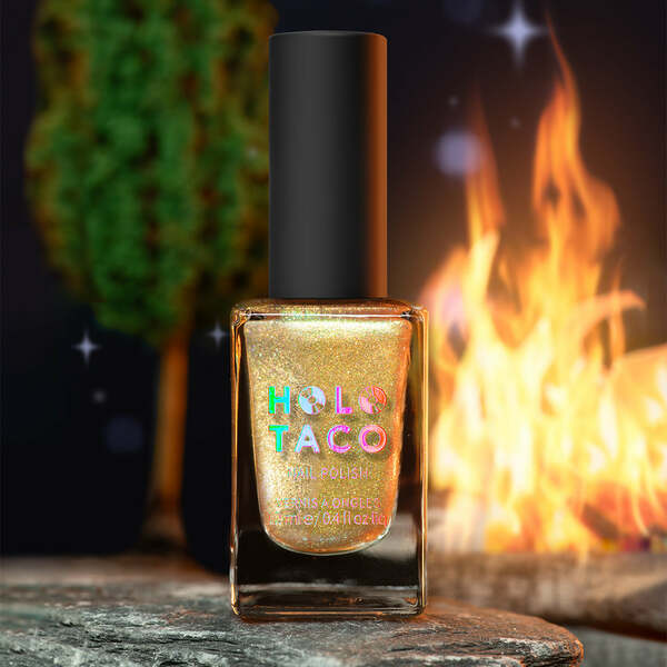 Nail polish swatch / manicure of shade Holo Taco Boom, Toasted