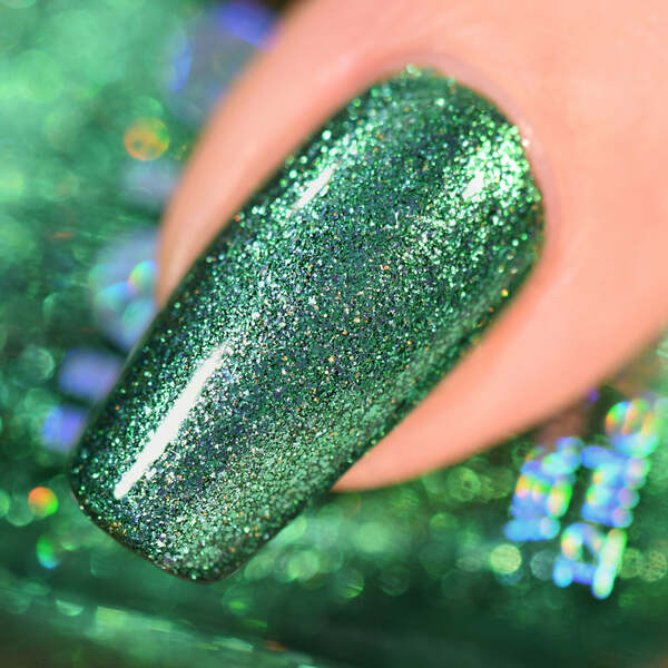 Nail polish swatch / manicure of shade Holo Taco Stop Buggin'