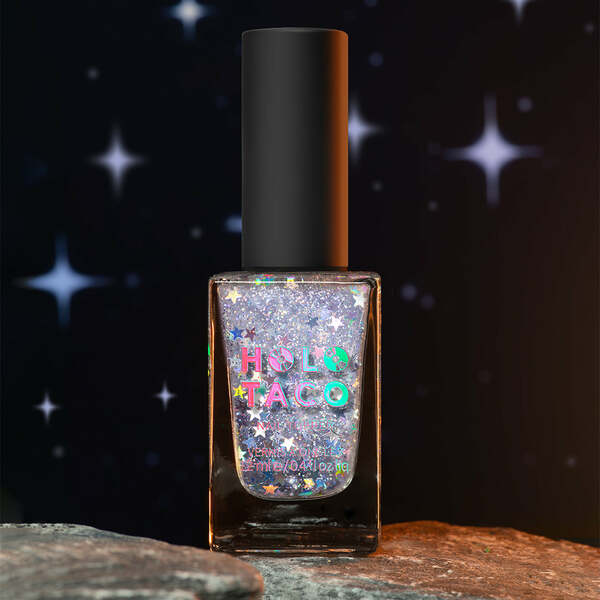 Nail polish swatch / manicure of shade Holo Taco Shooting Star Taco