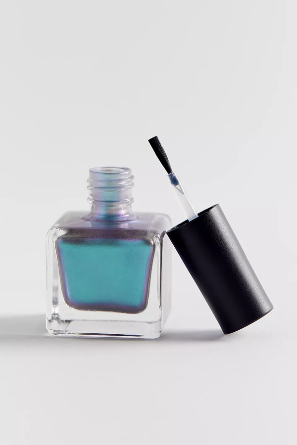 Nail polish swatch / manicure of shade Urban Outfitters Cosmic blue shinner