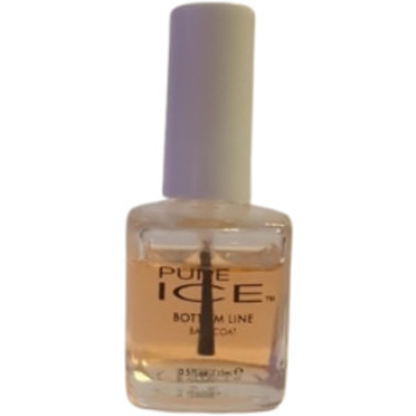 Nail polish swatch / manicure of shade Pure Ice Bottom Line Base Coat