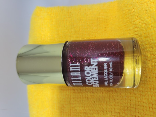 Nail polish swatch / manicure of shade Milani Crimson Jewel