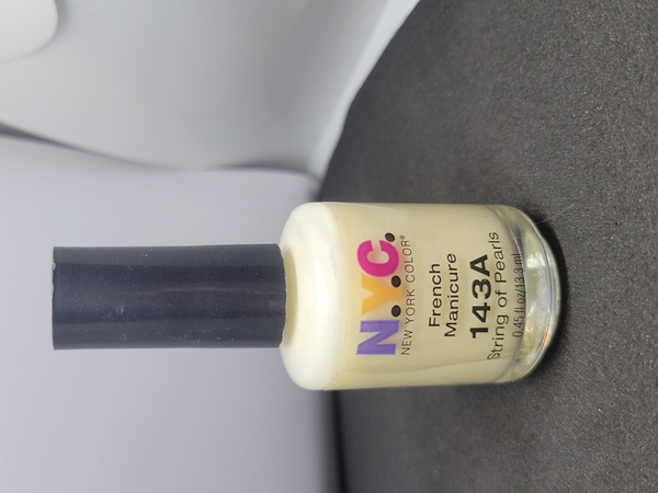Nail polish swatch / manicure of shade NYC String of Pearls