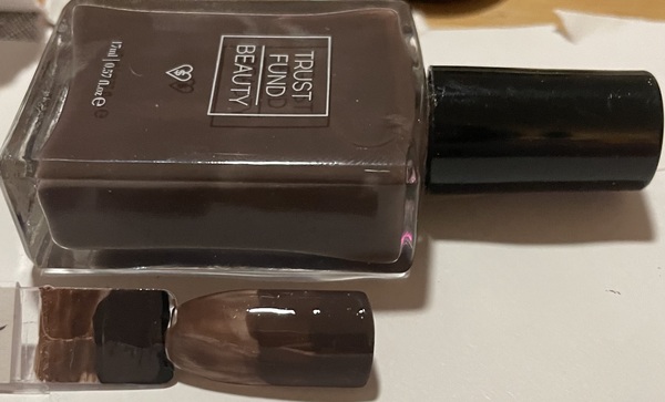 Nail polish swatch / manicure of shade Trust Fund Beauty $12 Latte