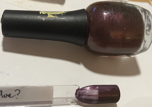Nail polish swatch / manicure of shade FingerPaints Whose Hue