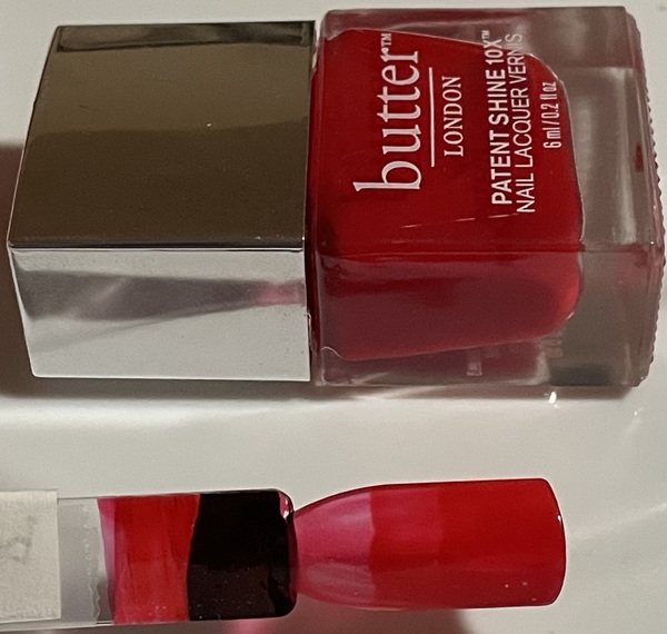 Nail polish swatch / manicure of shade butter London smashing!