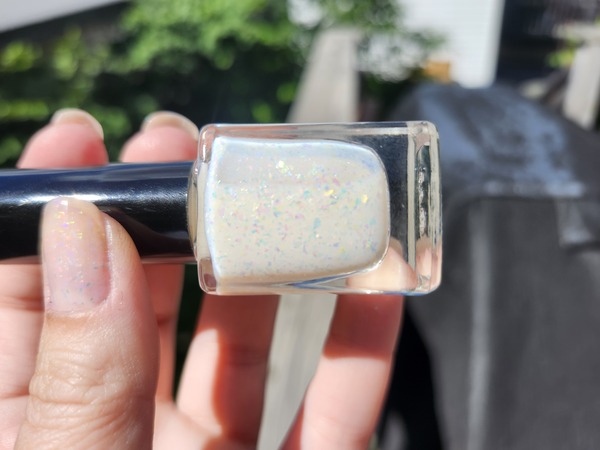 Nail polish swatch / manicure of shade Emily de Molly Sheer Tint Opal