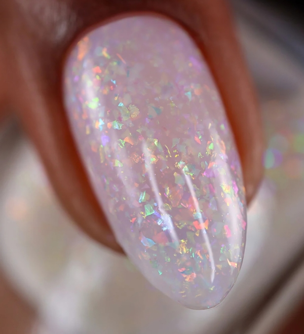Nail polish swatch / manicure of shade Emily de Molly Sheer Tint Opal