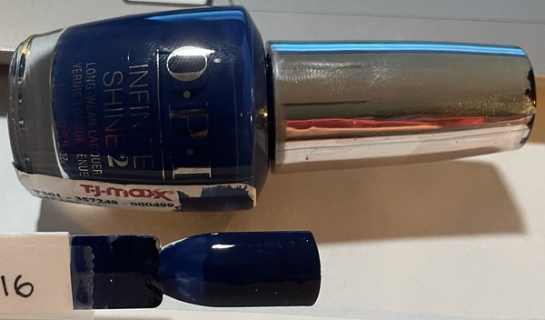 Nail polish swatch / manicure of shade OPI Infinite Shine Get Ryd-of-thym Blues